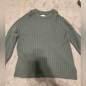 aerie green oversized sweater